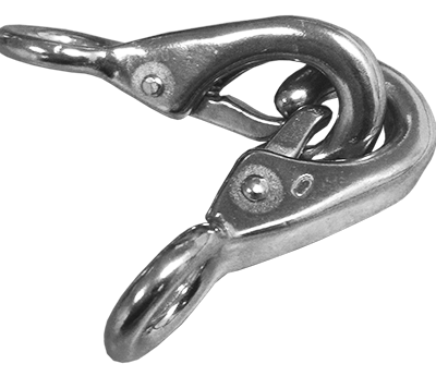 Karbinhake metall med repögla 2-pack