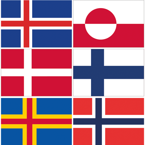 Nationsflaggor i Norden